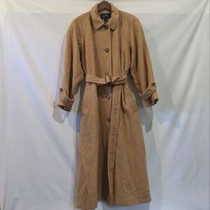 Lauren Ralph Lauren Camel Hair Trench Coat Size 8
